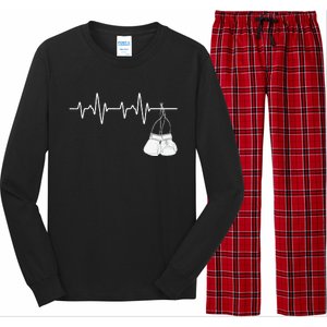 Boxing Heartbeat Boxing Lover Boxer Kickboxing Fan Long Sleeve Pajama Set