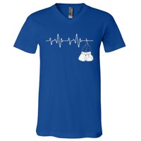 Boxing Heartbeat Boxing Lover Boxer Kickboxing Fan V-Neck T-Shirt