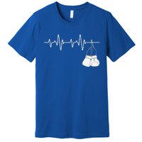 Boxing Heartbeat Boxing Lover Boxer Kickboxing Fan Premium T-Shirt