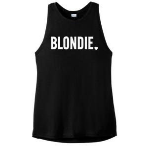 Blonde Hairstylist Blonde Hair Ladies PosiCharge Tri-Blend Wicking Tank