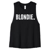 Blonde Hairstylist Blonde Hair Women's Racerback Cropped Tank