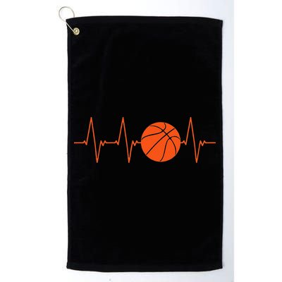 Basketball Heartbeat BBall Gift Golf Towel