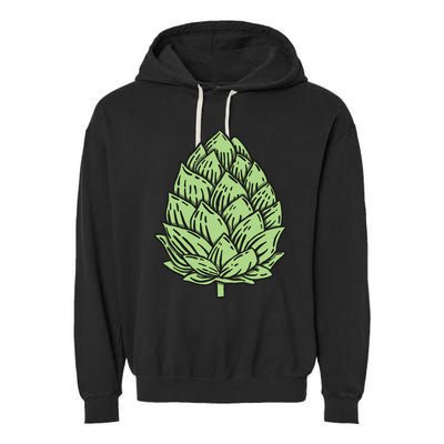 Beer Hops Garment-Dyed Fleece Hoodie