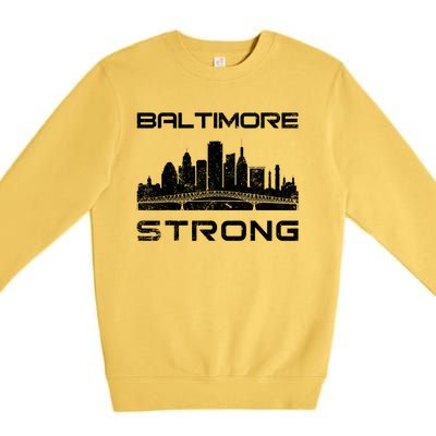 Baltimore Heart Baltimore Bridge Baltimore Strong Premium Crewneck Sweatshirt