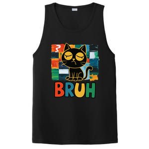 Bruh Humorous Black Cat Design Bruh Cat Boring Bruh Cat PosiCharge Competitor Tank