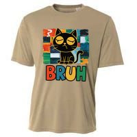 Bruh Humorous Black Cat Design Bruh Cat Boring Bruh Cat Cooling Performance Crew T-Shirt