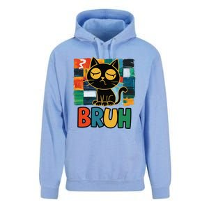 Bruh Humorous Black Cat Design Bruh Cat Boring Bruh Cat Unisex Surf Hoodie