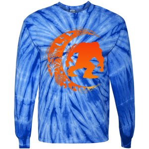 Bigfoot Halloween Bigfoot Crescent Moon Tie-Dye Long Sleeve Shirt