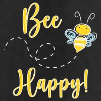 Bee Happy Bumblebee Cute Gift 7 Panel Mesh Trucker Snapback Hat