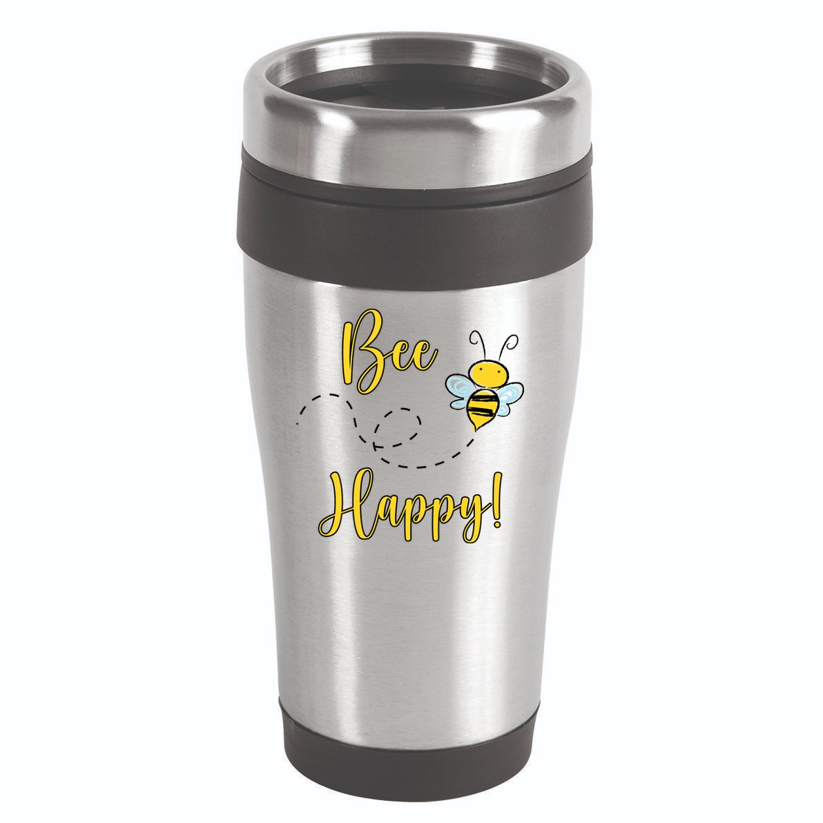 Bee Happy Bumblebee Cute Gift 16oz Travel Tumbler