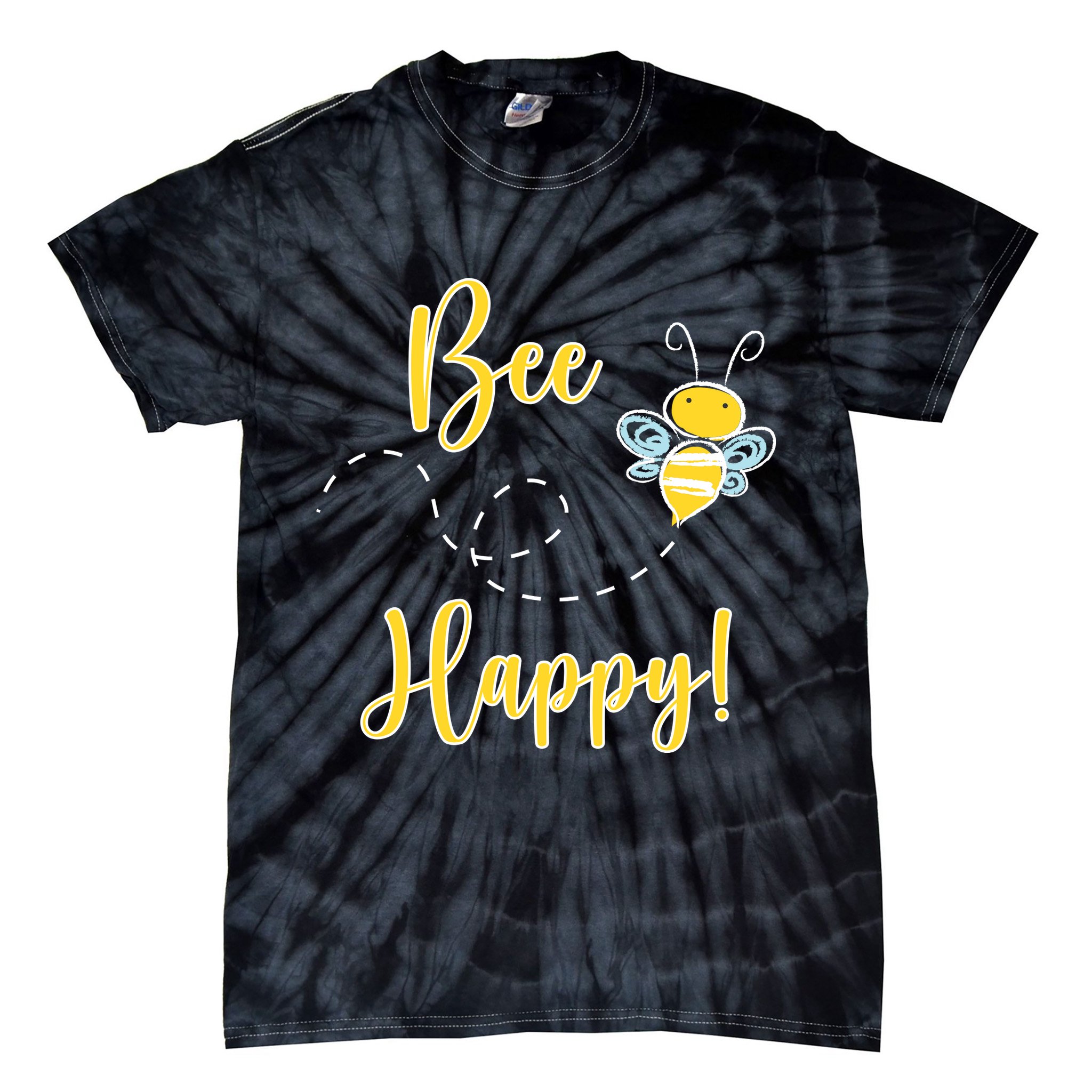 Bee Happy Bumblebee Cute Gift Tie-Dye T-Shirt