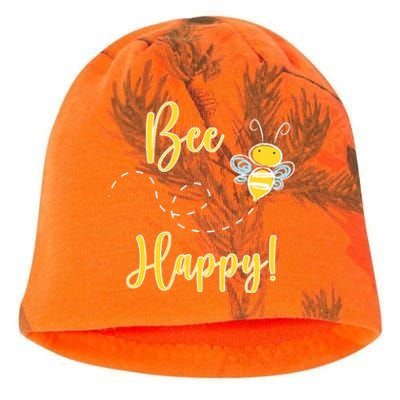 Bee Happy Bumblebee Cute Gift Kati - Camo Knit Beanie