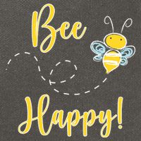 Bee Happy Bumblebee Cute Gift Cotton Canvas Backpack