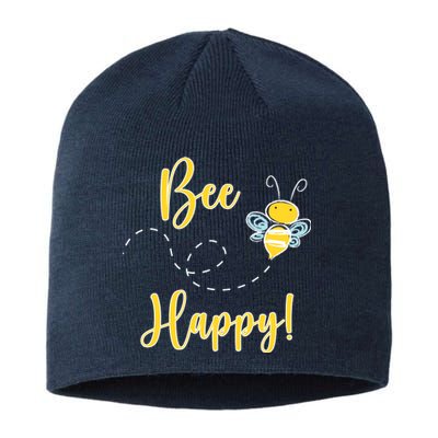 Bee Happy Bumblebee Cute Gift Sustainable Beanie