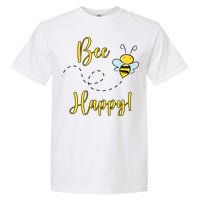 Bee Happy Bumblebee Cute Gift Garment-Dyed Heavyweight T-Shirt