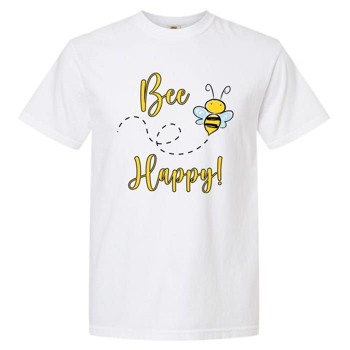 Bee Happy Bumblebee Cute Gift Garment-Dyed Heavyweight T-Shirt