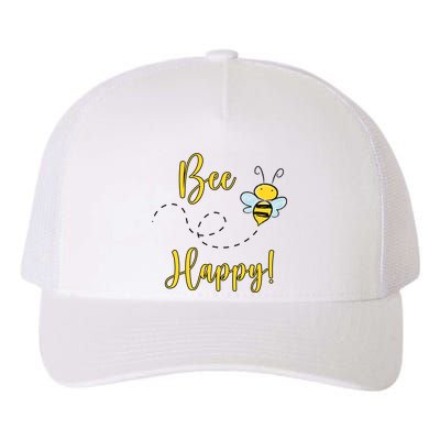 Bee Happy Bumblebee Cute Gift Yupoong Adult 5-Panel Trucker Hat