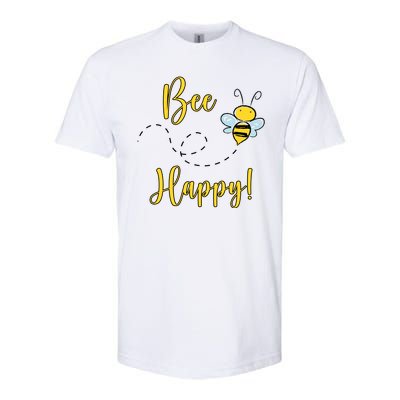 Bee Happy Bumblebee Cute Gift Softstyle® CVC T-Shirt