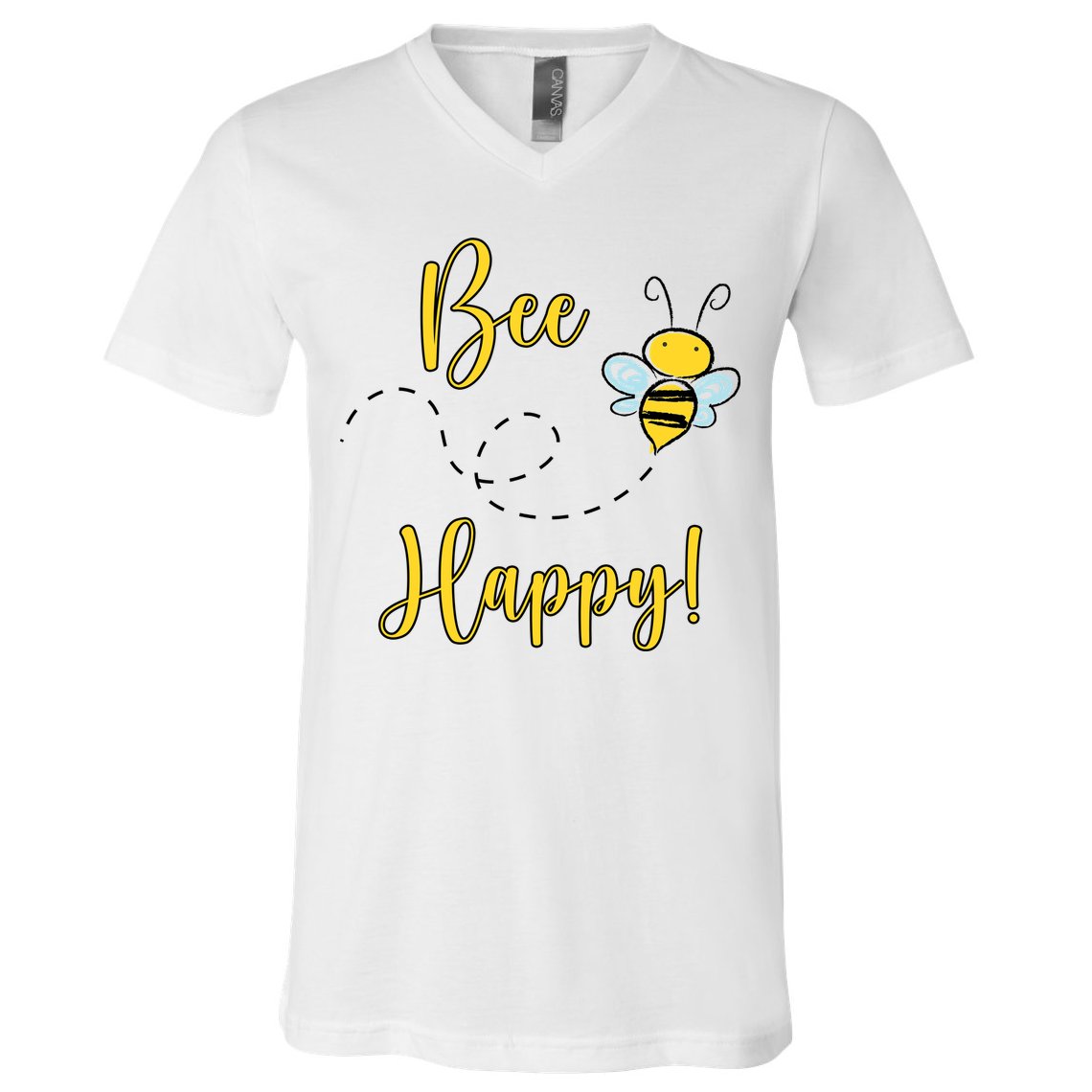Bee Happy Bumblebee Cute Gift V-Neck T-Shirt