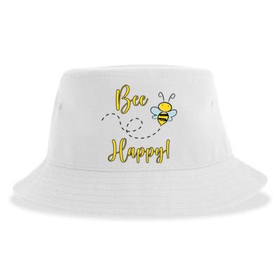 Bee Happy Bumblebee Cute Gift Sustainable Bucket Hat