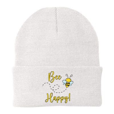 Bee Happy Bumblebee Cute Gift Knit Cap Winter Beanie