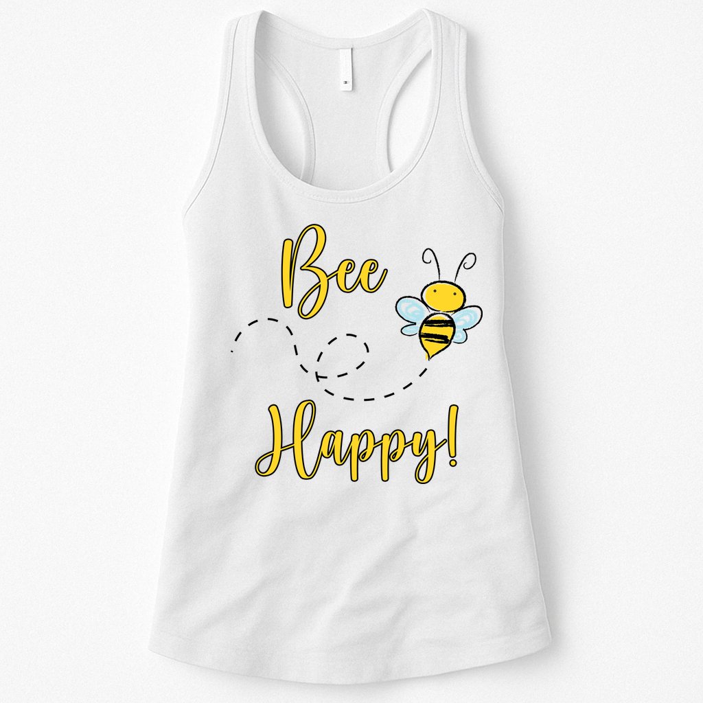 Bee Happy Bumblebee Cute Gift Womens Tank Top