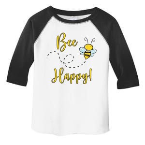 Bee Happy Bumblebee Cute Gift Toddler Fine Jersey T-Shirt