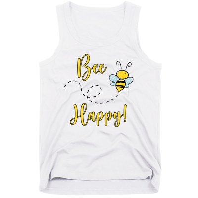 Bee Happy Bumblebee Cute Gift Tank Top