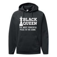 Black History Black Queen Chess African Black Pride Performance Fleece Hoodie