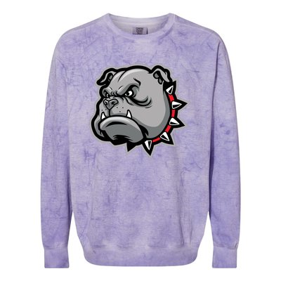 Bulldog Head Colorblast Crewneck Sweatshirt