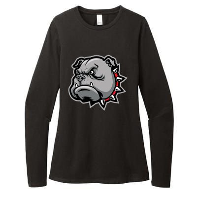 Bulldog Head Womens CVC Long Sleeve Shirt