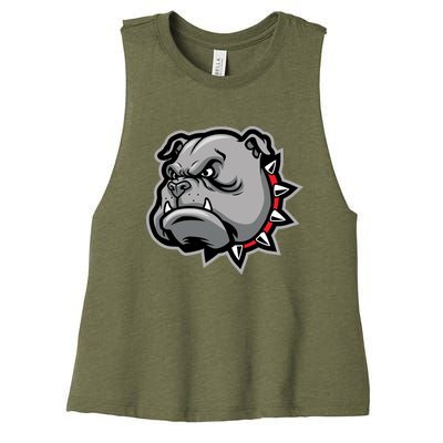 Bulldog Head Women's Racerback Cropped Tank