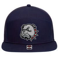 Bulldog Head 7 Panel Mesh Trucker Snapback Hat