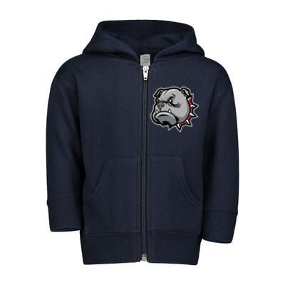 Bulldog Head Toddler Zip Fleece Hoodie