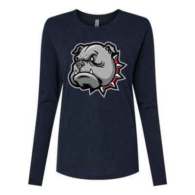 Bulldog Head Womens Cotton Relaxed Long Sleeve T-Shirt