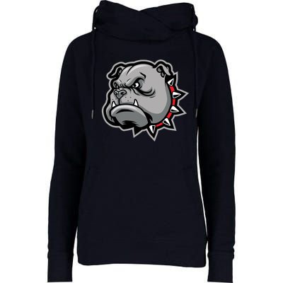 Bulldog Head Womens Funnel Neck Pullover Hood