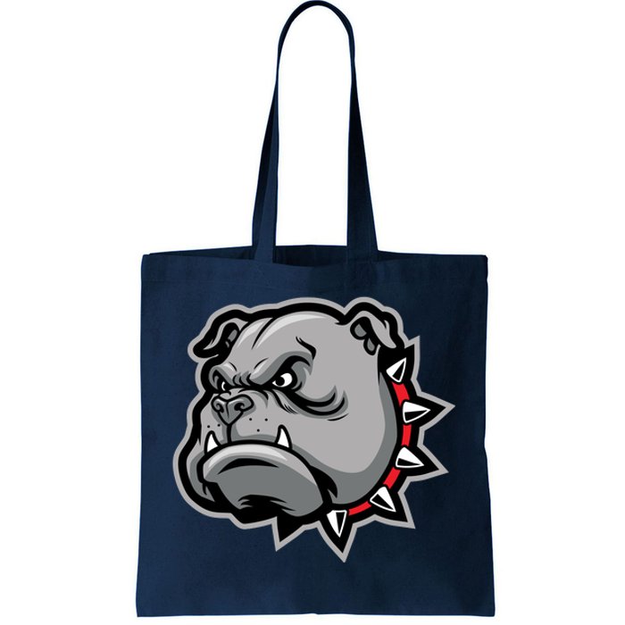 Bulldog Head Tote Bag