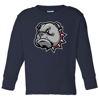 Bulldog Head Toddler Long Sleeve Shirt