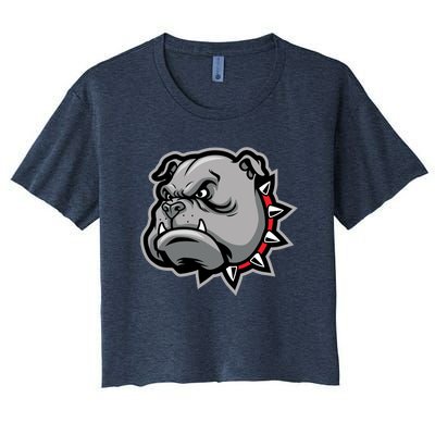 Bulldog Head Women's Crop Top Tee