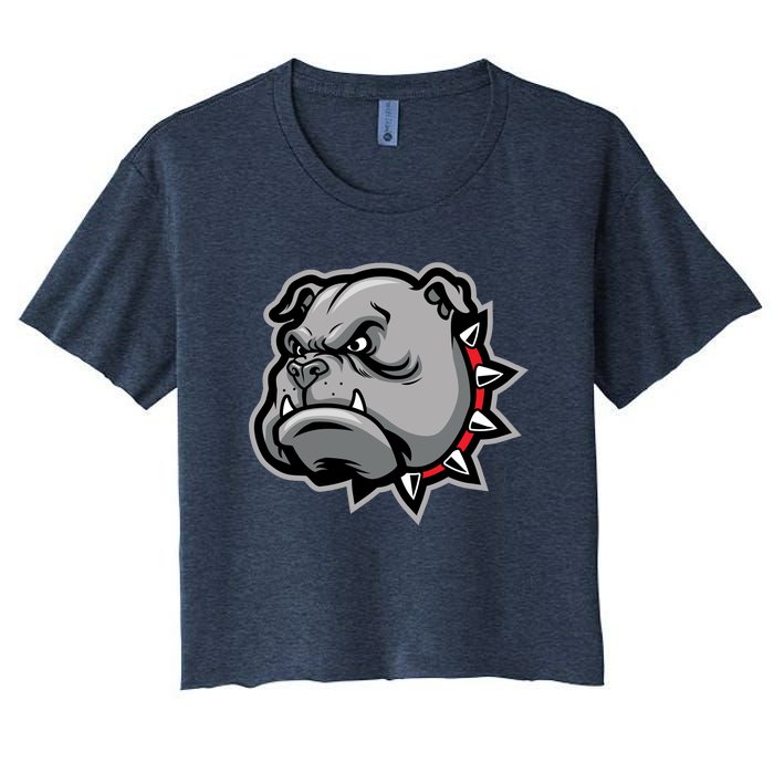 Bulldog Head Women's Crop Top Tee