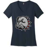 Bulldog Head Women's V-Neck T-Shirt