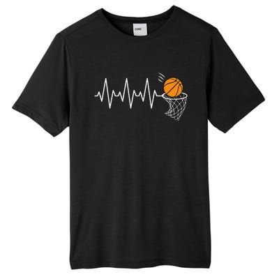 Basketball Heartbeat Basketball Lover Tall Fusion ChromaSoft Performance T-Shirt