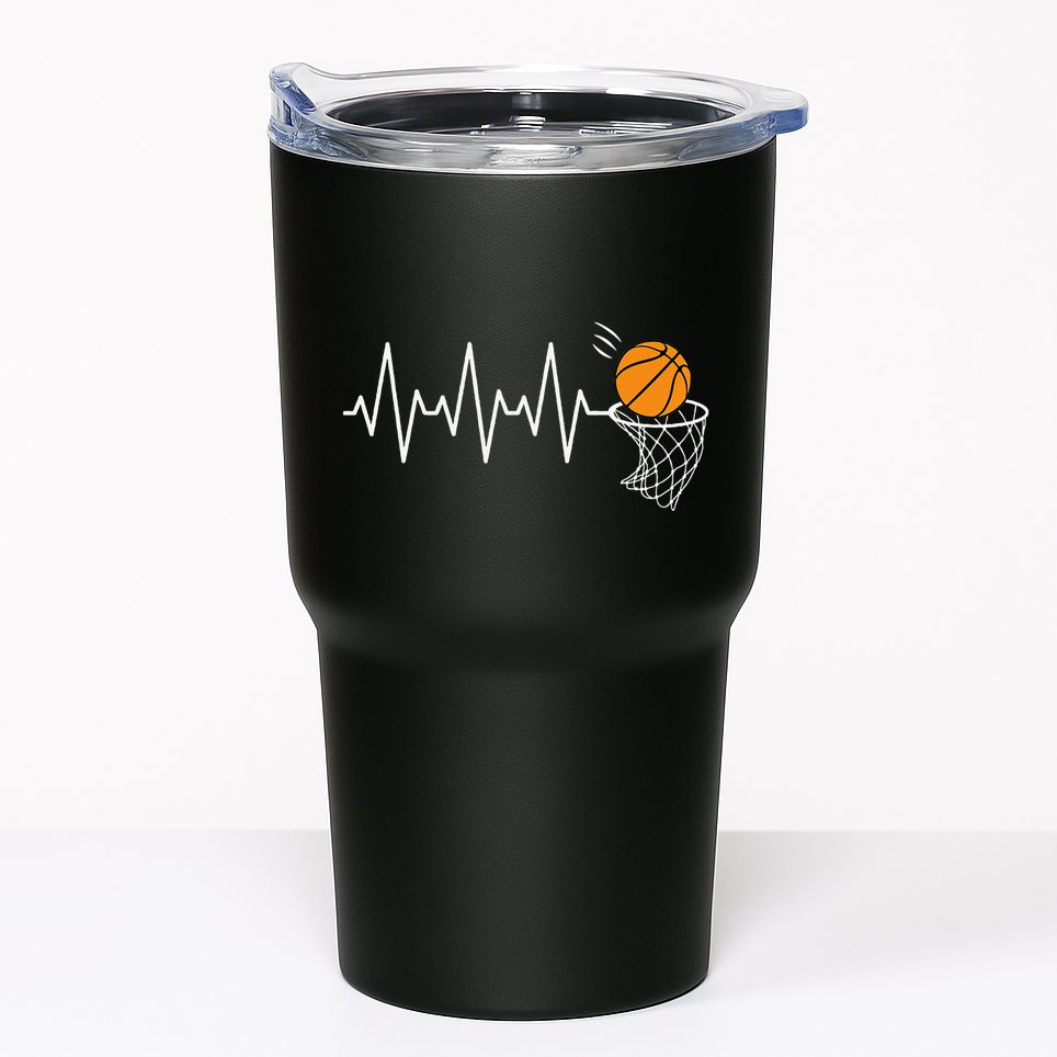 Basketball Heartbeat Basketball Lover Tumbler