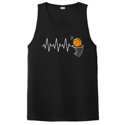 Basketball Heartbeat Basketball Lover PosiCharge Competitor Tank