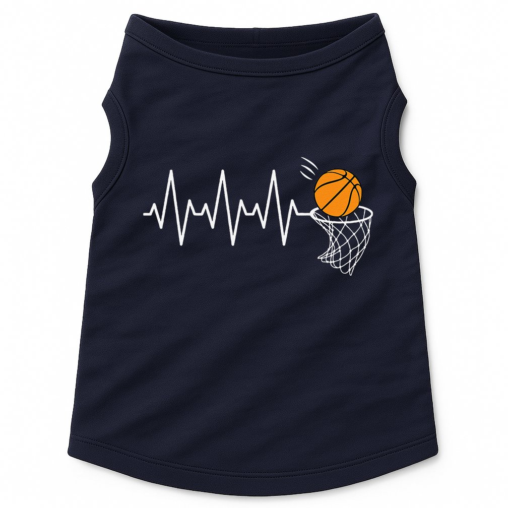 Basketball Heartbeat Basketball Lover Doggie Tank