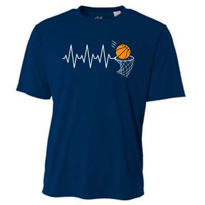 Basketball Heartbeat Basketball Lover Cooling Performance Crew T-Shirt