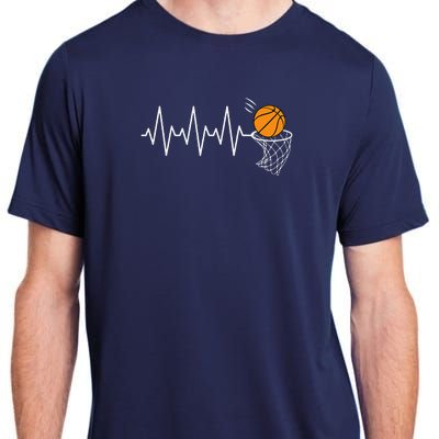 Basketball Heartbeat Basketball Lover Adult ChromaSoft Performance T-Shirt