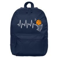 Basketball Heartbeat Basketball Lover 16 in Basic Backpack