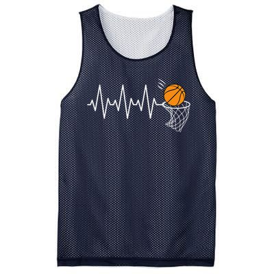 Basketball Heartbeat Basketball Lover Mesh Reversible Basketball Jersey Tank