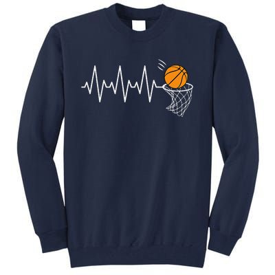 Basketball Heartbeat Basketball Lover Tall Sweatshirt